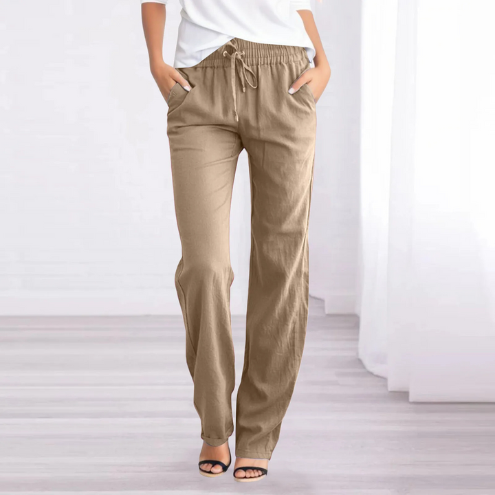 Airy Cotton-Linen Trousers for Women