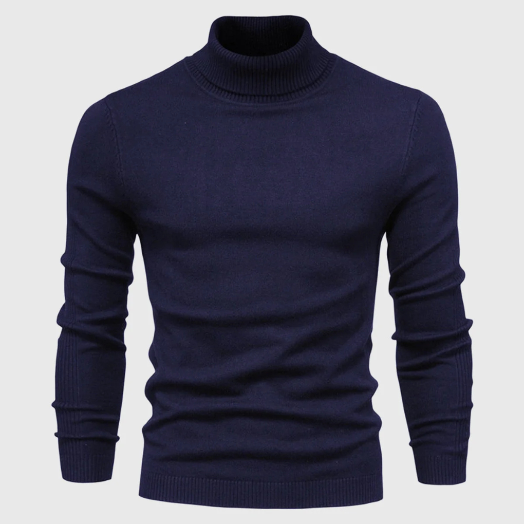 Men’s Wash-Able Turtleneck Sweater – Practical Style with Everyday Wear