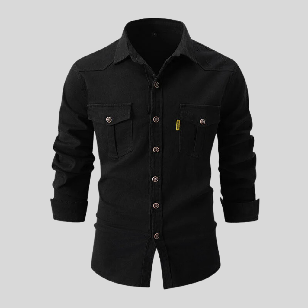 Men’s Work-Day Shirt – Heavy-Duty Design with Everyday Utility