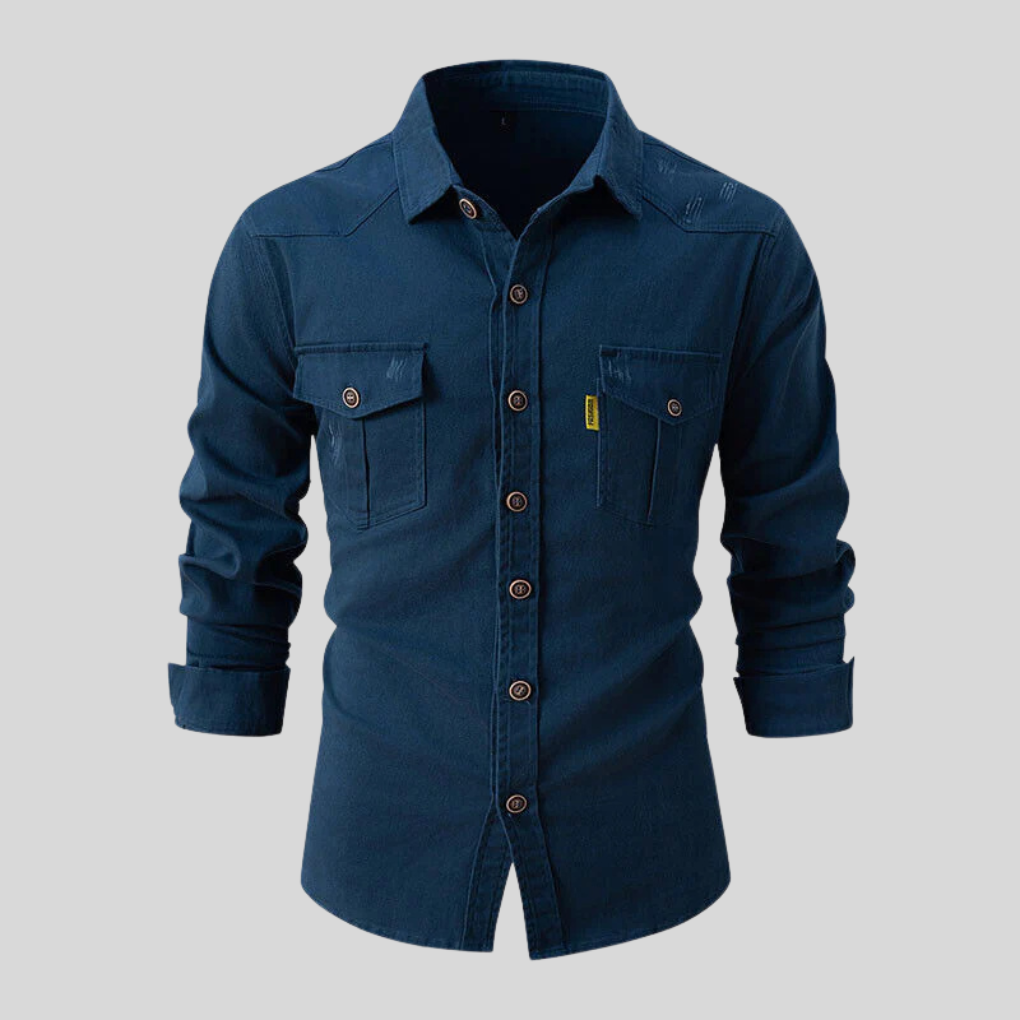 Men’s Work-Day Shirt – Heavy-Duty Design with Everyday Utility