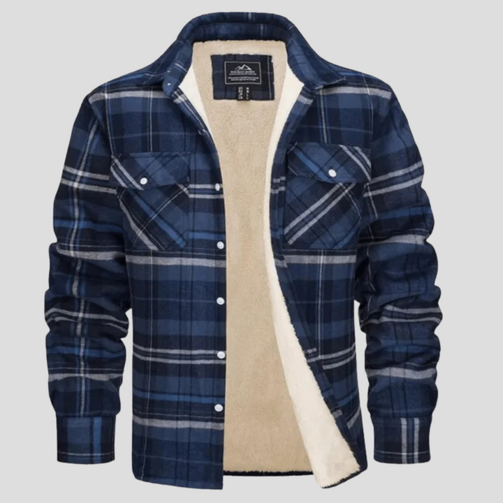 Men’s Plaid Jacket with Fleece Lining