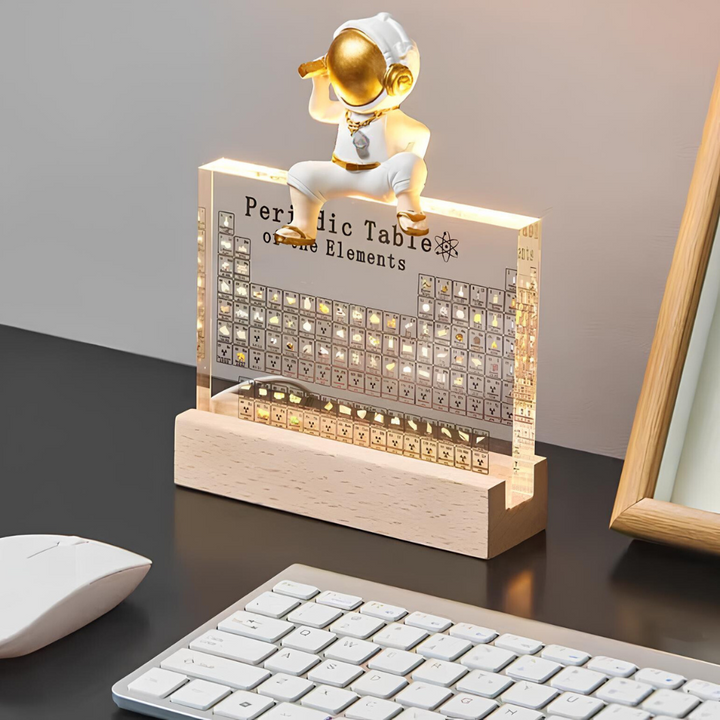 Illuminated Periodic Table with Real Elements - Elementa