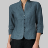 Women’s Stand-Collar Blouse – Chic Details with Versatile Flair