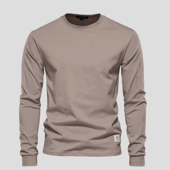Men’s Long-Sleeved Round-Neck Shirt – Classic Everyday Style