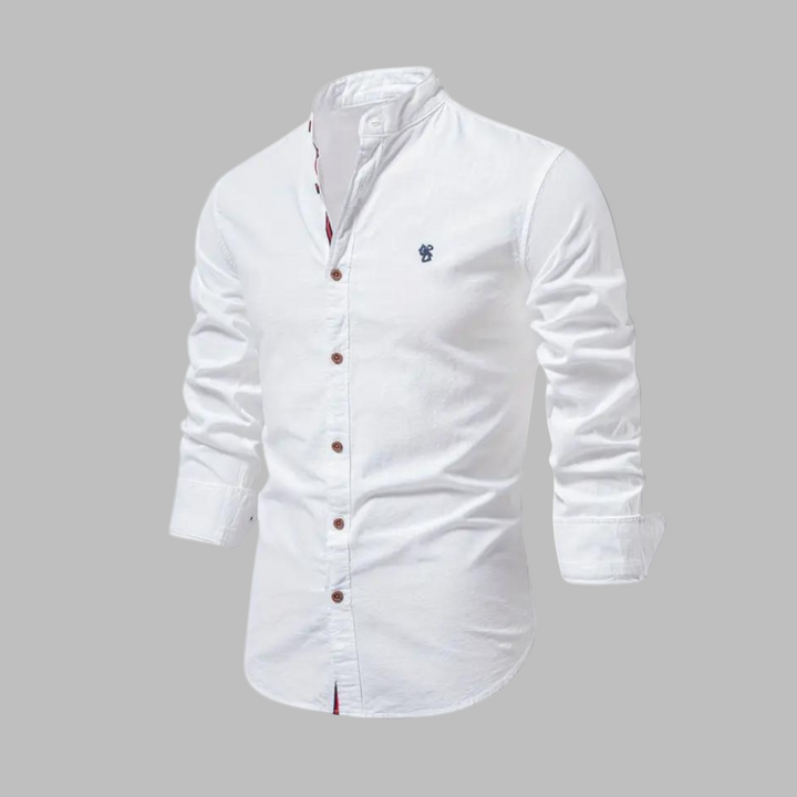 Trendy Long-Sleeve Polo Shirt for Men