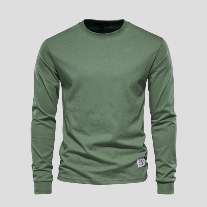 Men’s Long-Sleeved Round-Neck Shirt – Classic Everyday Style