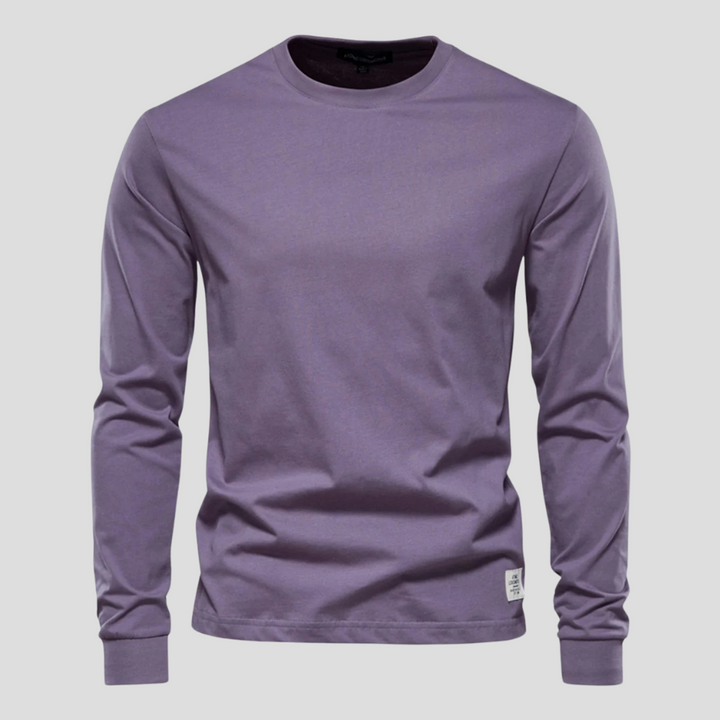 Men’s Long-Sleeved Round-Neck Shirt – Classic Everyday Style