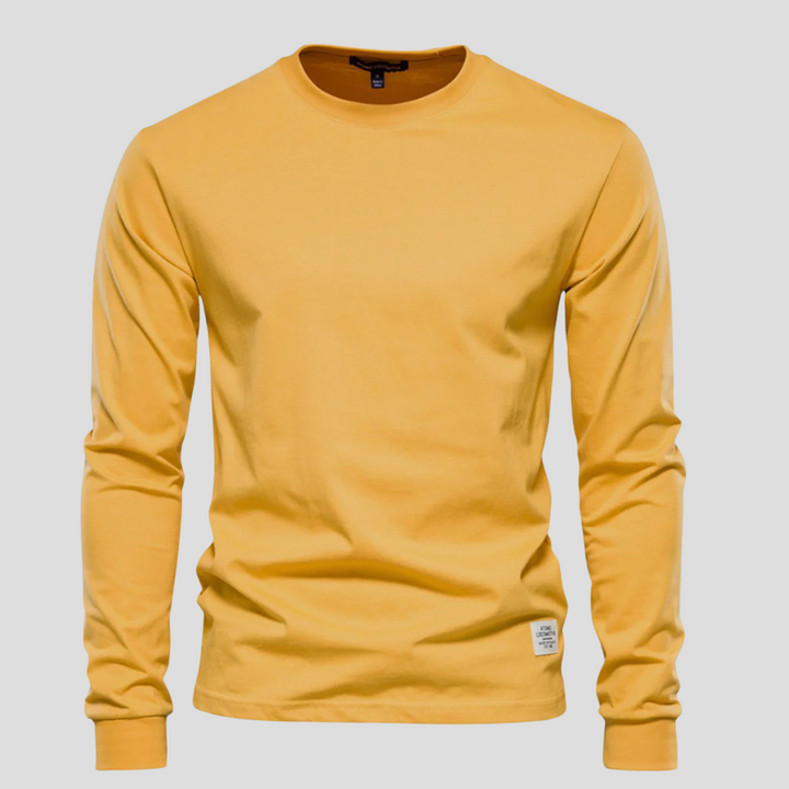 Men’s Long-Sleeved Round-Neck Shirt – Classic Everyday Style