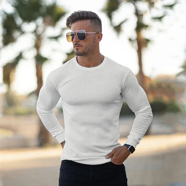 Men’s Knit Crewneck Sweater – Casual Layer with Timeless Palette