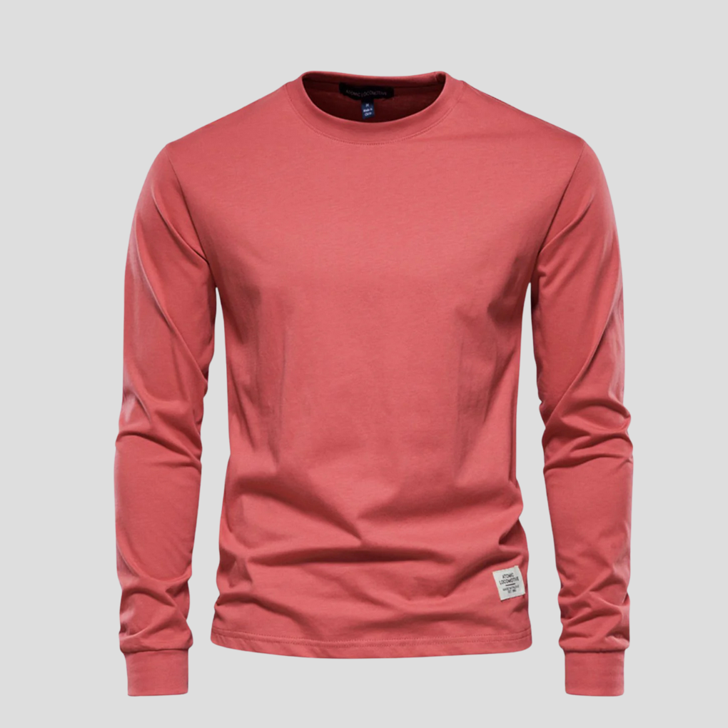 Men’s Long-Sleeved Round-Neck Shirt – Classic Everyday Style