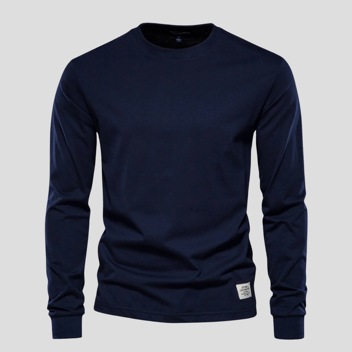 Men’s Long-Sleeved Round-Neck Shirt – Classic Everyday Style