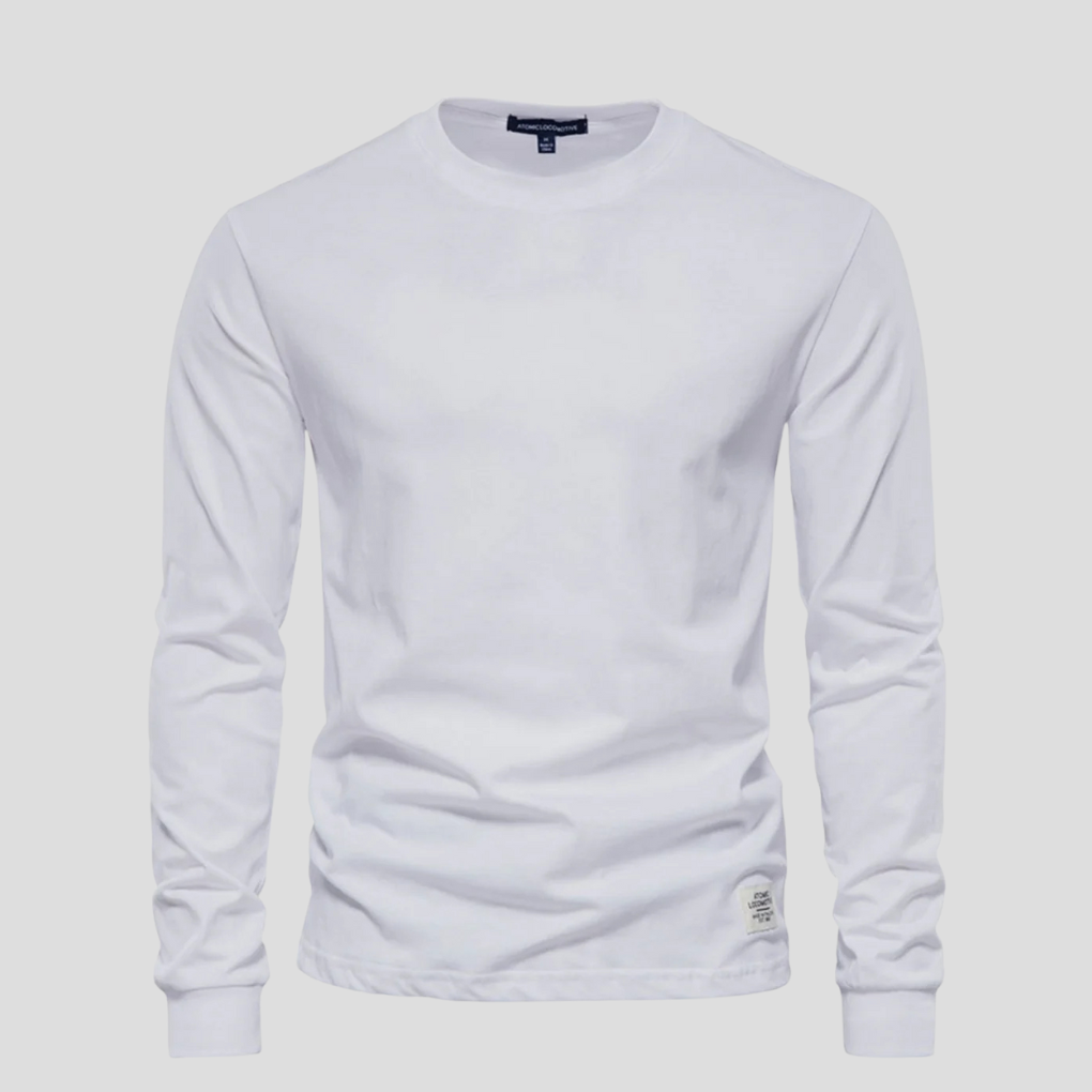Men’s Long-Sleeved Round-Neck Shirt – Classic Everyday Style
