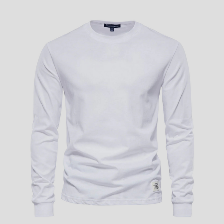 Men’s Long-Sleeved Round-Neck Shirt – Classic Everyday Style