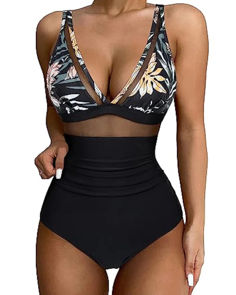 Elegant One-Piece Swimsuit with Flattering Fit