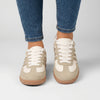 Flat Lace-Up Retro-Stripe Trainer