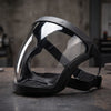 Full-Face Mask with Wide Visor and Adjustable Head Straps