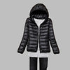 Ultra-Light, Packable Down Coat with Hood for Women
