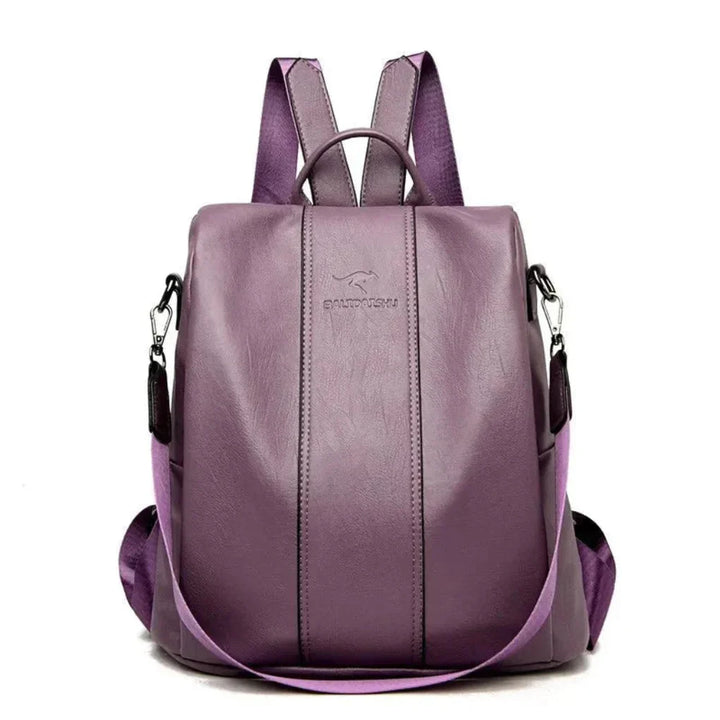 Chic Anti-Theft Backpack for Women – Stylish Leather Design with Concealed Storage