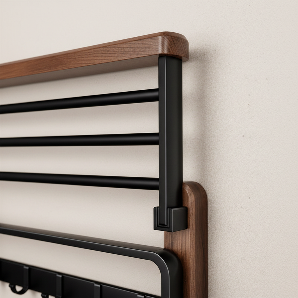 Wall-mounted wooden towel rack - Rackhaven