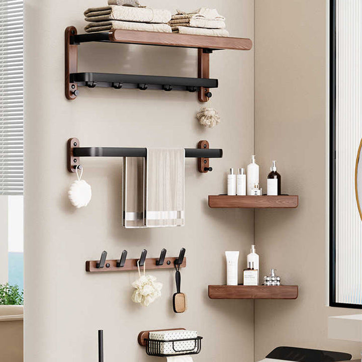 Wall-mounted wooden towel rack - Rackhaven