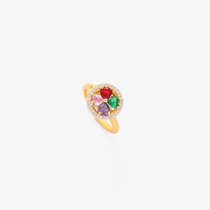 Soft gold ring with heart design