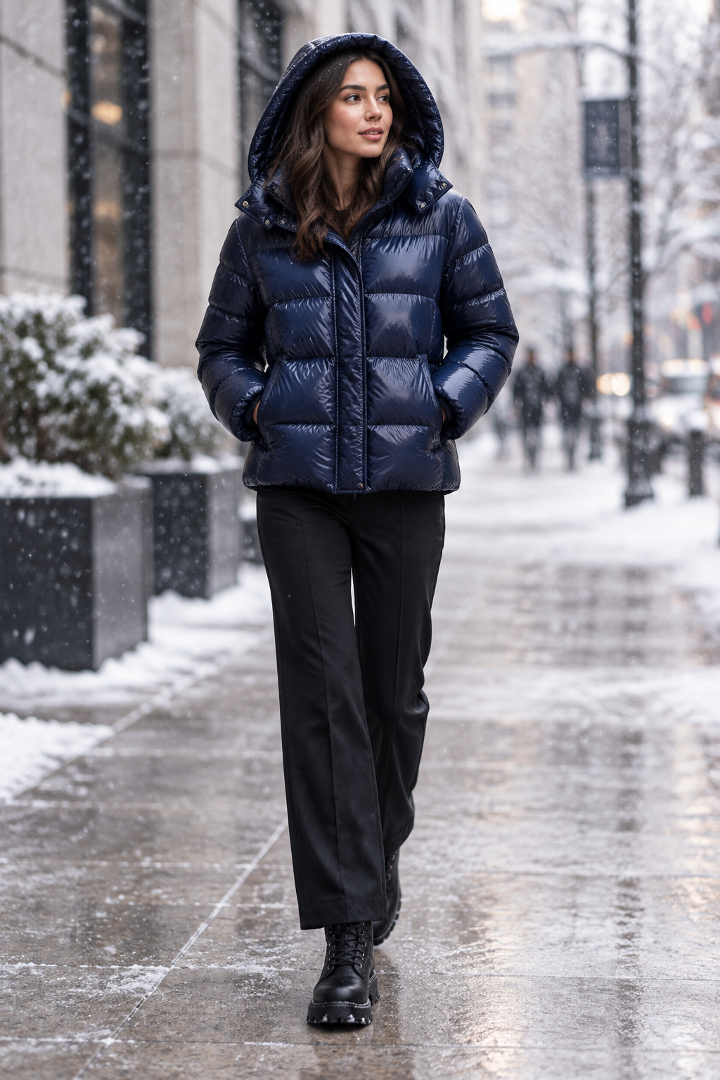 Women's Winter Jacket with Fixed Hood