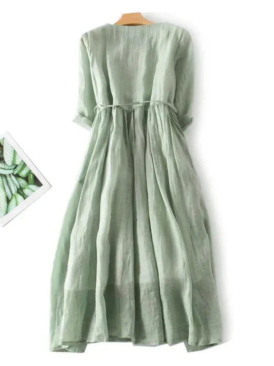 Stylish Linen Dress Airy and Comfortable