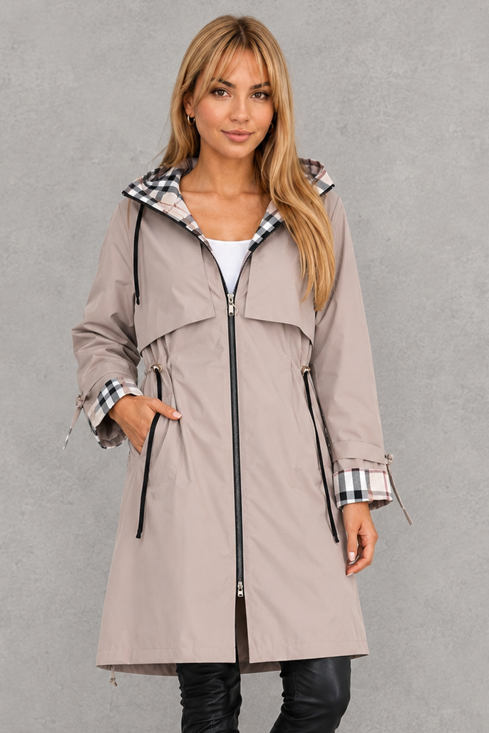 Women's Waterproof Hooded Raincoat – Windproof, Lightweight Jacket