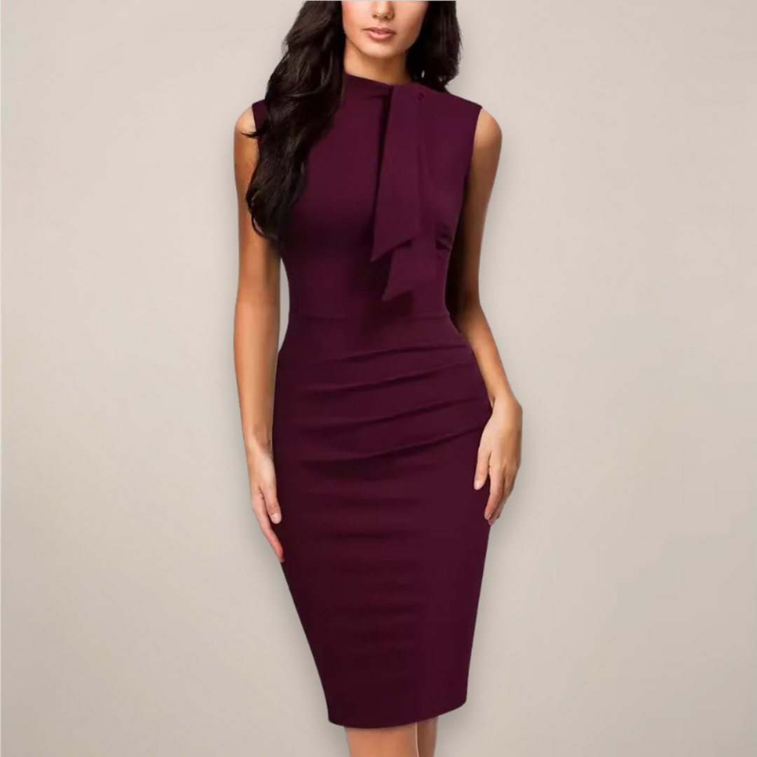 Classic Sleeveless Midi Sheath Dress for Women