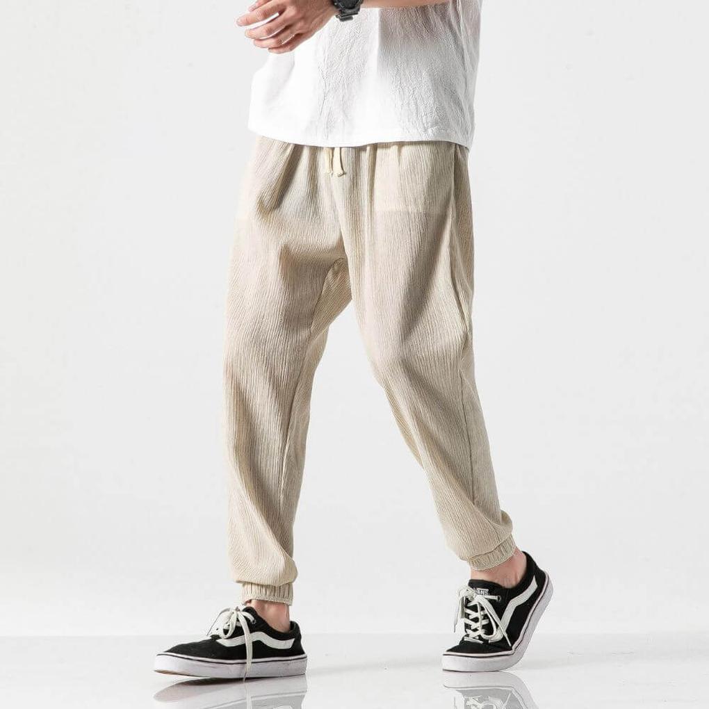 Men’s Cotton-Linen Comfort Pants – Lightweight Everyday Wear