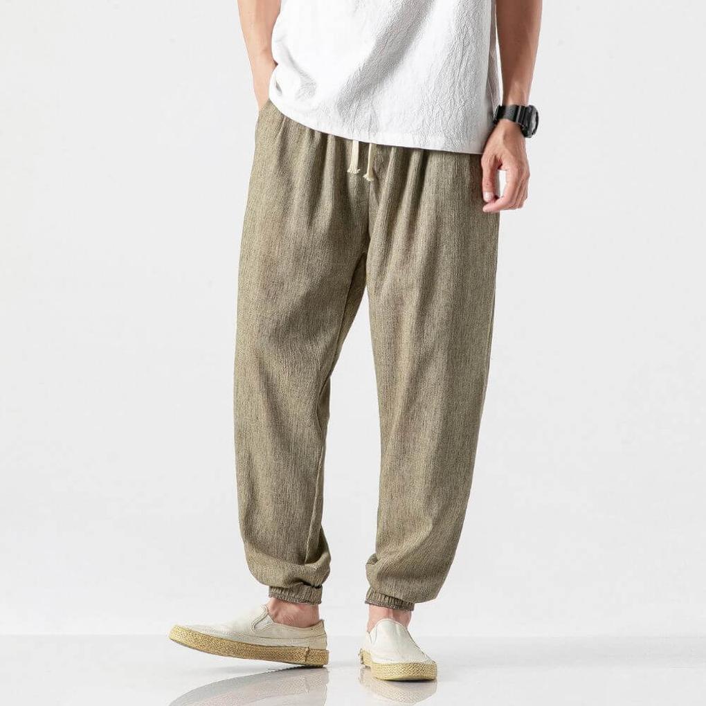 Men’s Cotton-Linen Comfort Pants – Lightweight Everyday Wear