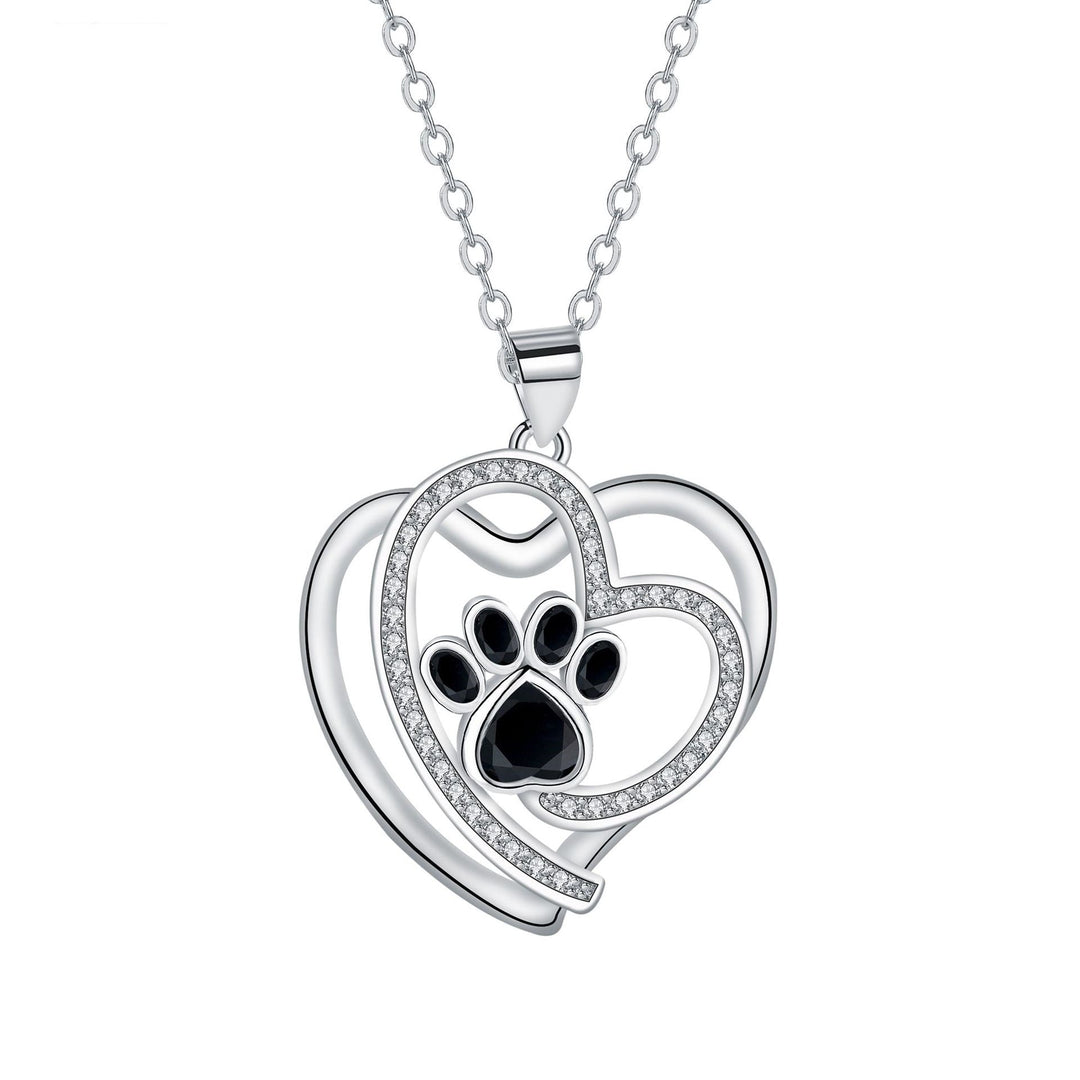 Cute Paw Print Collarbone Necklace