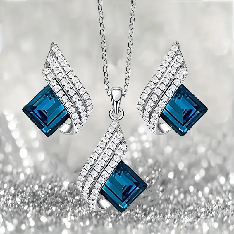 Elegant White Gold Jewelry Set with Refined Details