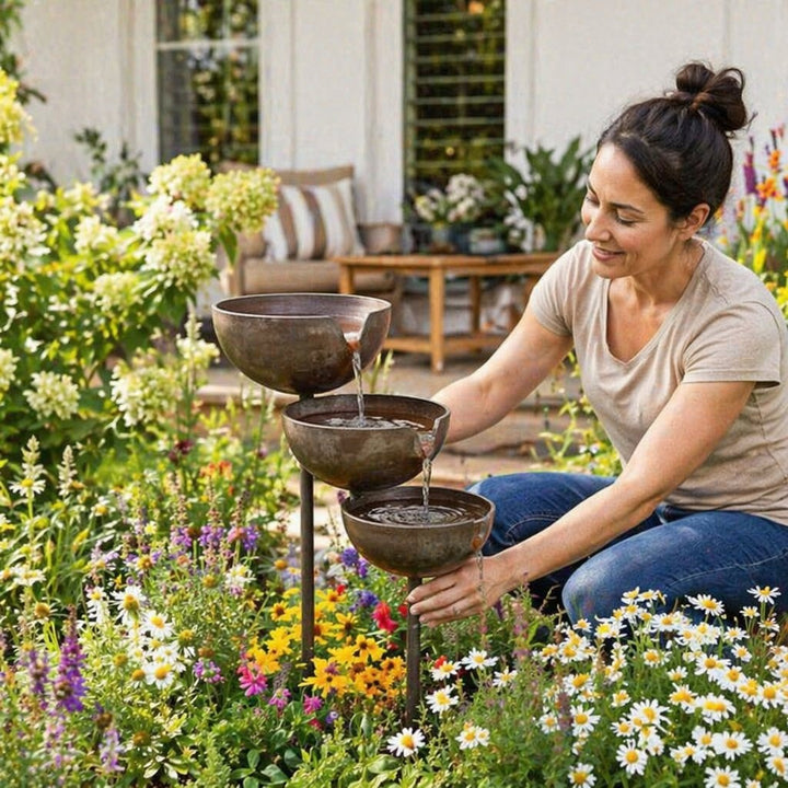 Rain Collector Bird Bath - Natural Water Source for Birds and Bees