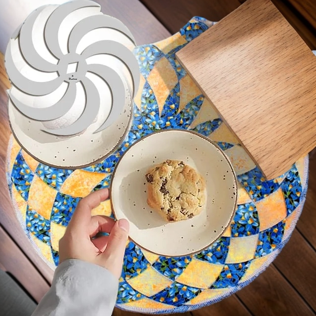 Sewing templates for fabric placemats - easy set for handmade table decor