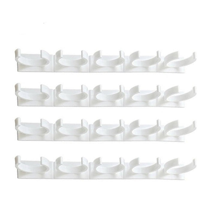 Adhesive Spice Rack Clips with Cabinet Door Storage Strips Set of 4 Gripper