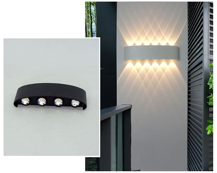 Waterproof LED Outdoor Wall Light – Slim Aluminum, Energy-Saving