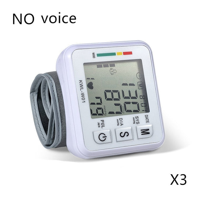 Automatic Home Wristband Blood Pressure Monitor with Portable Lcd Display and Heart Rate Detection