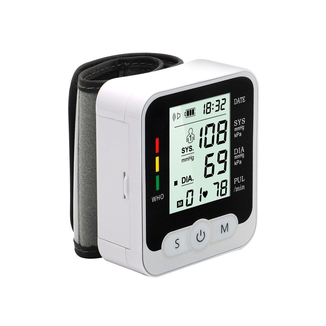 Automatic Home Wristband Blood Pressure Monitor with Portable Lcd Display and Heart Rate Detection