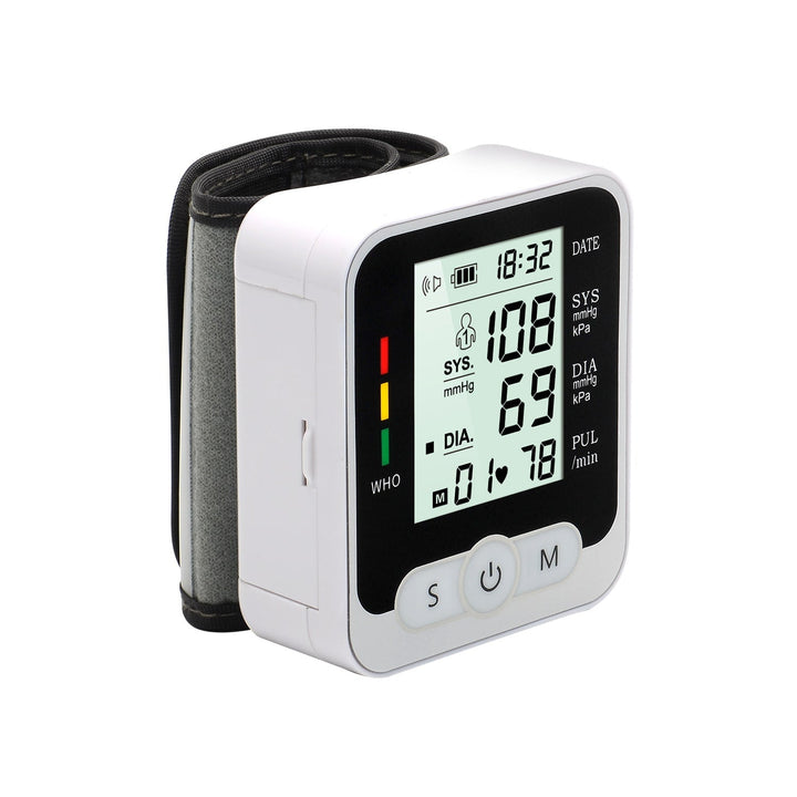 Automatic Home Wristband Blood Pressure Monitor with Portable Lcd Display and Heart Rate Detection