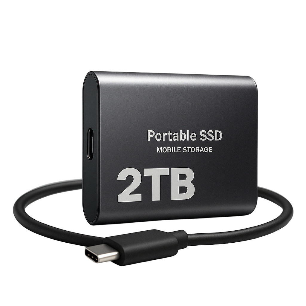 Portable High-Speed SSD, USB-C 1050 MB/s (2 TB)