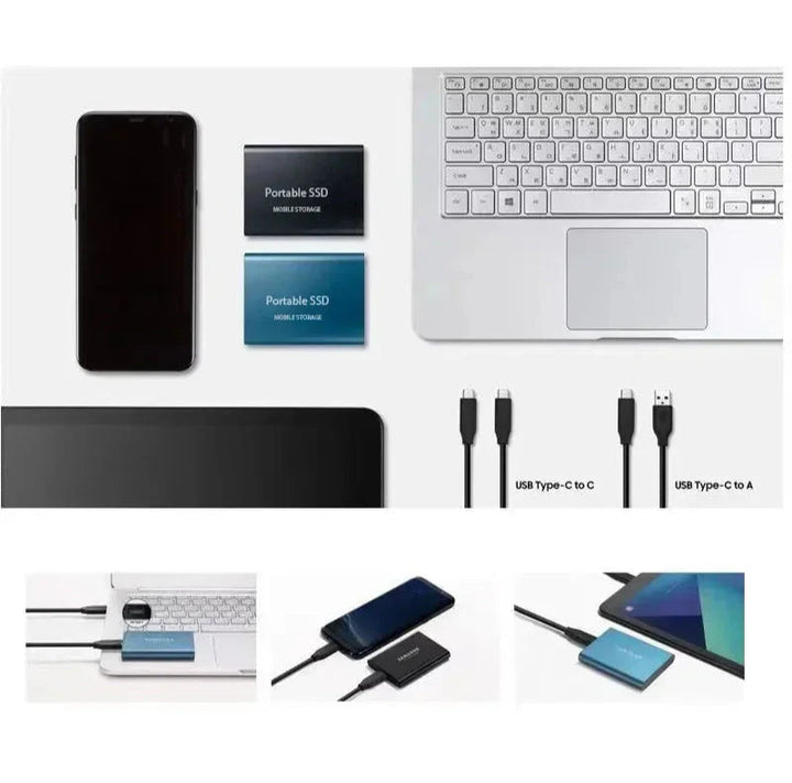 Portable High-Speed SSD Storage, USB-C 1050 MB/s (2 TB)