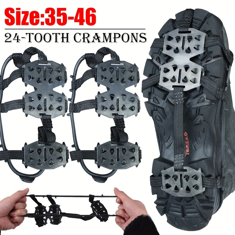 Anti-Slip Crampons with 24 Spikes – Perfect for Walking, Climbing and Winter Sports