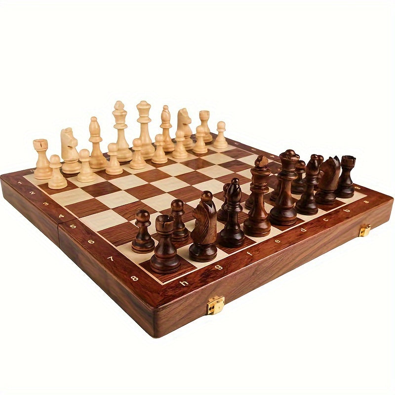 EchelonMaster Wooden Chess Board | Handcrafted Walnut Chess Board with High-Quality Playing Pieces