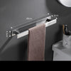 Bathroom Towel Bar Wall Mounted Stainless Steel with Adhesive Backplate 40cm 18 Inch