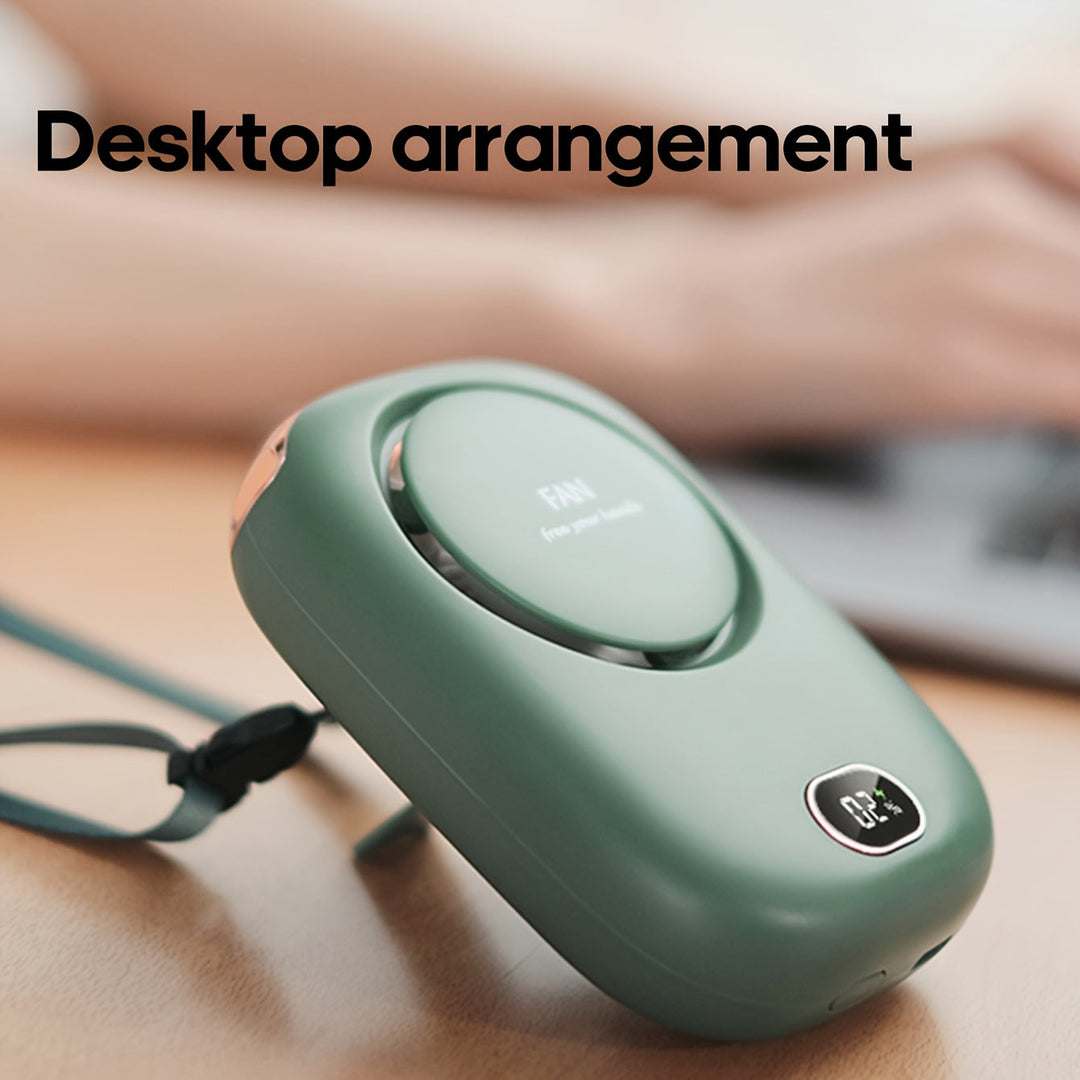 USB Rechargeable Mini Neck Fan – Lightweight with Adjustable Speeds