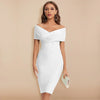 Off-Shoulder V-Neck Bandage Dress