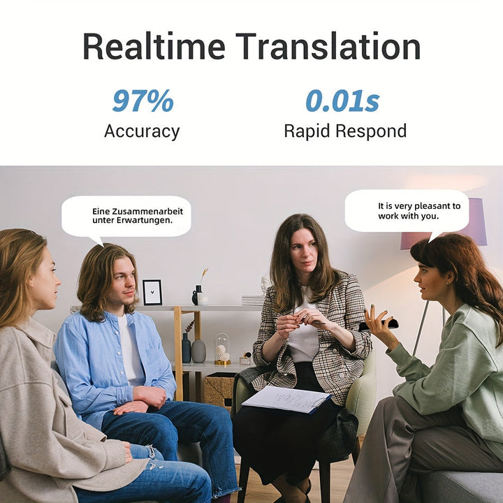 Portable Two-Way Language Translator – USB Rechargeable with Built-In Wi-Fi