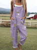 Chloe | Bee Blossom Jumpsuit Adjustable Straps Relaxed Fit