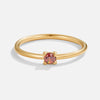 Soft gold ring with birthstone